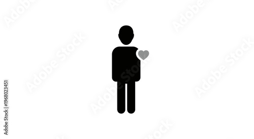 A person with a heart symbol.