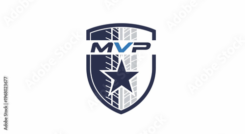 MVP shield logo with star design.
