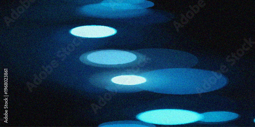 Abstract Blue Ocean Sky and Underwater Light Background with Glowing Particles and Reflection