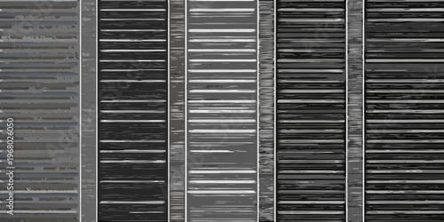 Abstract vertical stripes with varying shades of gray and black