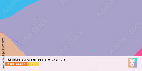 Abstract gradient background with vibrant color blocks and text overlay