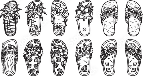 Black and white cross-stitch embroidery patterns of various bird designs Vector