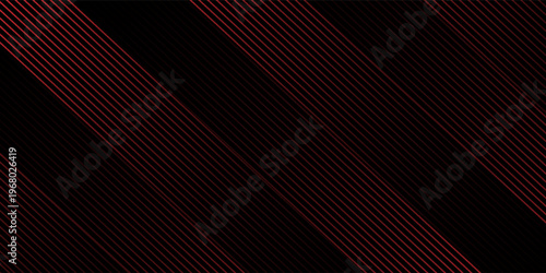 Red and black vector 3d futuristic tech glow and shinning line simple modern abstract banner. Vector