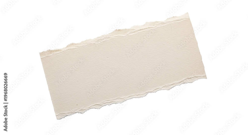 Fototapeta premium Torn paper piece on transparent background.