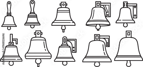 Assortment of office and school backpacks with various designs and features Vector