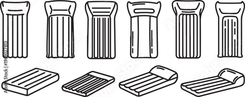 Assorted vases and bowls in different shapes and patterns Vector