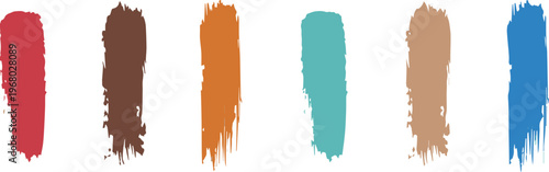 paint vertical color brush strokes palette swatches for layout