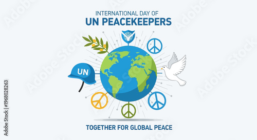 Global Peace Illustration for UN Peacekeepers