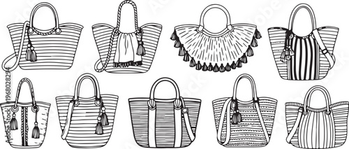 Vintage illustrations of various antique metal mugs and cups Vector