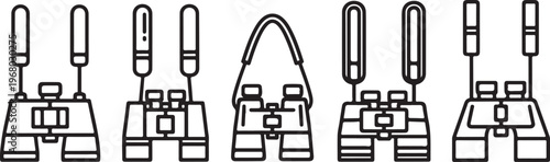 Illustration of different types of trucks including tanker, dump, and flatbed Vector