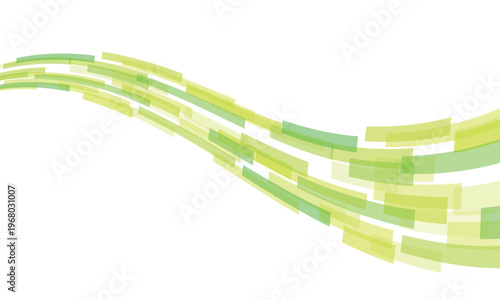 四角いラインの流線背景（グリーンミックス）