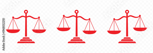 Minimal Legal Icons Set – Justice Balance Scale Symbols, Law System Concept, Court and Lawyer Tools, Clean Modern Professional Vector Illustration Collection