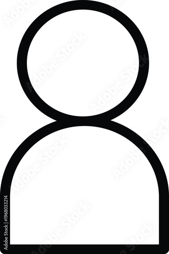 Simple user icon basic profile symbol for web and apps isolated