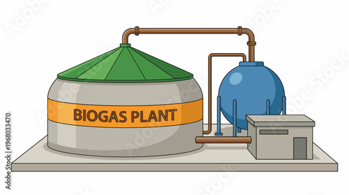 A biogas plant showcases innovative renewable energy technology, focusing on sustainability and environmental stewardship to promote eco-friendly practices and solutions.