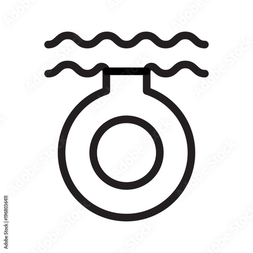 Stealth periscope icon modern submarine viewing system, underwater surveillance and observation technology visual
