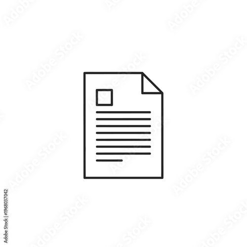 Professional Business Document Icon for Digital Files and Data Storage