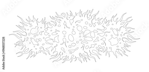 Slam metal logo template with aggressive thorns and spikes, brutal death metal aesthetic vector, underground music subculture graphic element