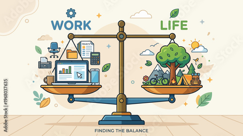 Work Life Balance Concept Illustration
