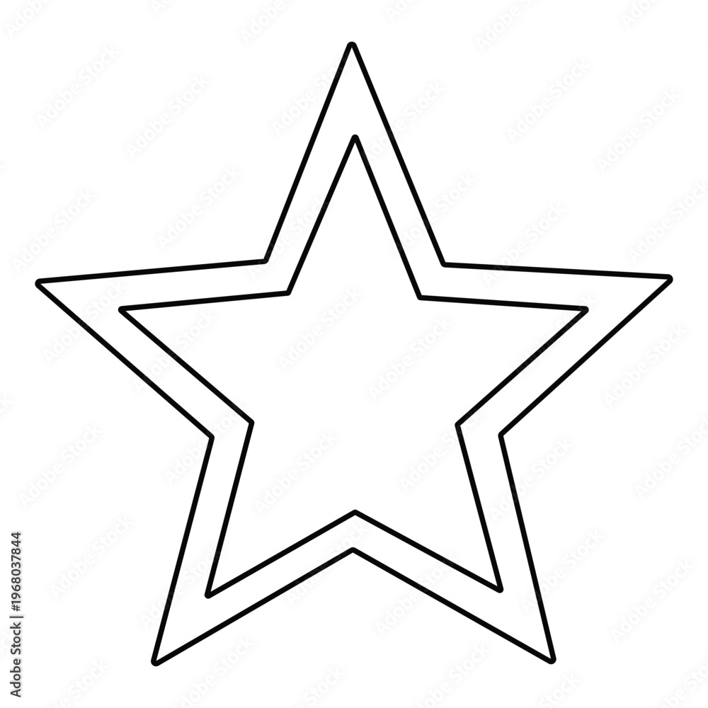 Fototapeta premium A black line drawing of a star shape
