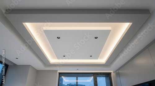 Modern Ceiling Design with Recessed Lighting and Elegant Interior Ambiance