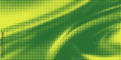 Dots halftone yellow green color pattern gradient texture background.