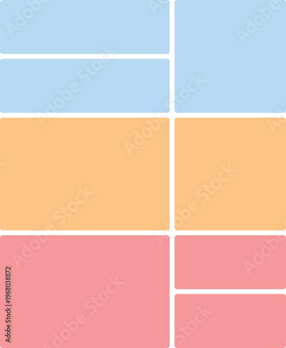 Colorful rectangles on white background vector graphic