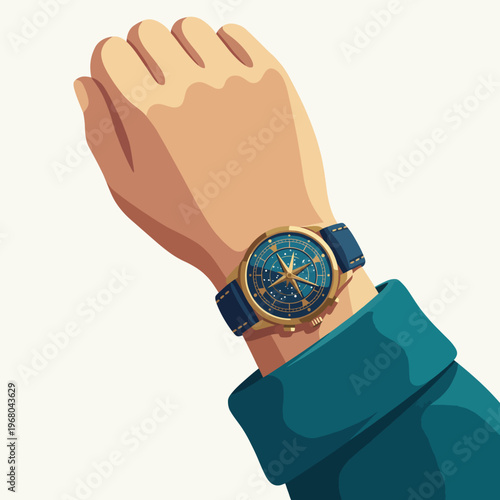 An artistic representation of a wristwatch featuring a star map design, symbolizing time, adventure, and exploration, suitable for fashion and lifestyle themes.