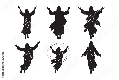 jesus ascension to heaven silhouette