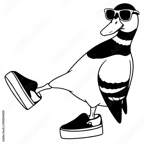 Hype duck silhouette vector design