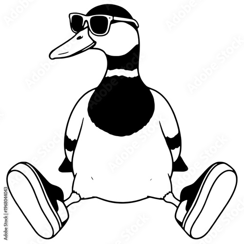 Hype duck silhouette vector design