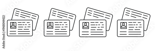 Art & Illustration. Employee or staff identity passport. Badge illustration isolated. Line and filled icon.