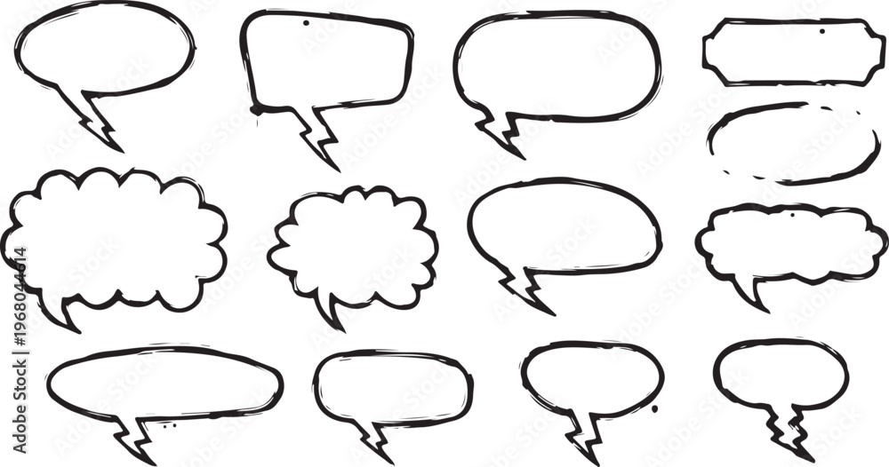 Fototapeta premium speech bubble collection.Speech Bubbles set. Speech bubbles isolated on white background. speech bubble 