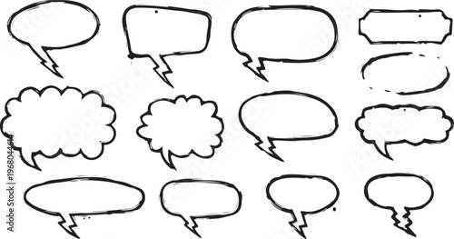 speech bubble collection.Speech Bubbles set. Speech bubbles isolated on white background. speech bubble 