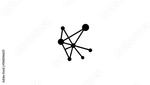 neural Icon on White Background - Simple Vector Illustration Free Vector, Connection icon logo, Cube network icon. Blockchain symbol modern, simple, vector, Abstract neural network logo variations