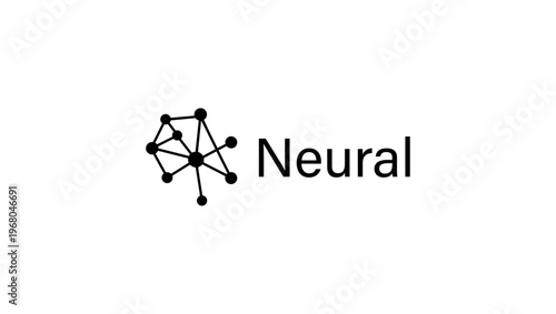 neural Icon on White Background - Simple Vector Illustration Free Vector, Connection icon logo, Cube network icon. Blockchain symbol modern, simple, vector, Abstract neural network logo variations