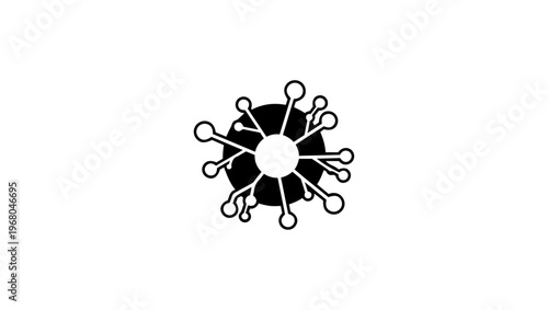 neural Icon on White Background - Simple Vector Illustration Free Vector, Automation  Connection icon logo, Cube network icon. Blockchain symbol modern, simple, vector, Abstract neural network logo 