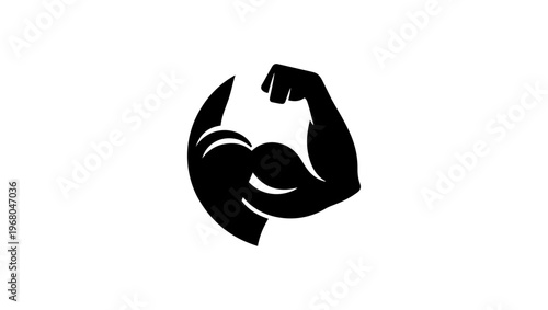 Biceps vector editable file, biceps logo, Muscular Icon Illustrations & Vectors, Arm icon. Simple solid style. Muscle, strong, power, protein, strength, bicep, man, hand, flex, body, muscular