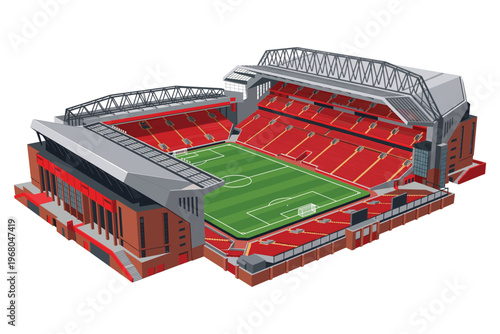 Stadium Illustration: A detailed illustration showcases the architectural splendor of a vibrant stadium, a testament to the grand scale of sporting events.