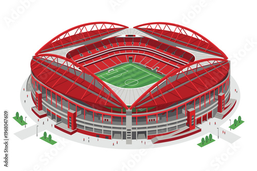 Architectural Grandeur: A stylized architectural illustration of a grand stadium, a testament to design and engineering. This image captures the essence of a modern sporting venue.
