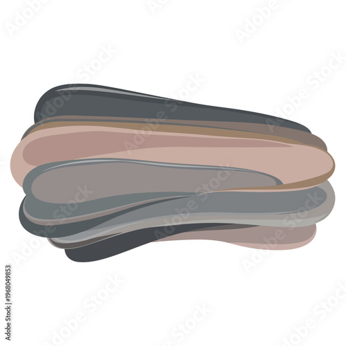 Fotografie Stack of Assorted Nail Files in Neutral Tones on White Background