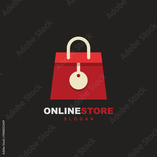 This sleek logo design features a shopping bag, representing convenience and modernity for online shopping platforms, ideal for e-commerce branding and marketing.
