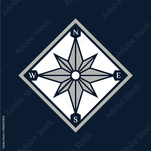 Compass Navigation Direction Symbol.