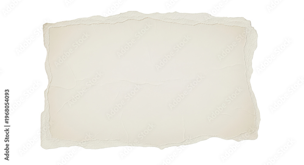 Obraz premium Minimal Ripped Paper Texture For Scrapbook Design Isolated on Transparent Background