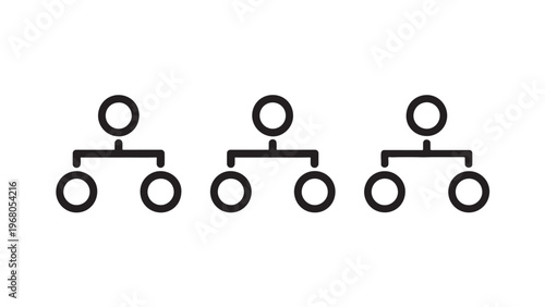 Organizational hierarchy icons