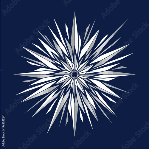 Stylized Starburst Design Element Graphic.