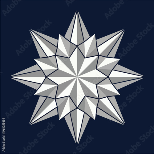 Geometric Star Shape Design Element.