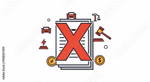 Rejecting a contract or deal involving cars, law, money, and electricity