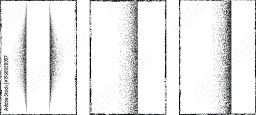 Framed grain noise texture background with soft straight lines useful for posters, overlays. Minimal organic flow lines with subtle grainy texture. Fluid noised effect. Vector