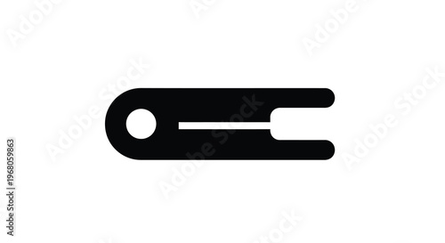 A simple black and white graphic depicts a slider switch commonly found on devices high quality