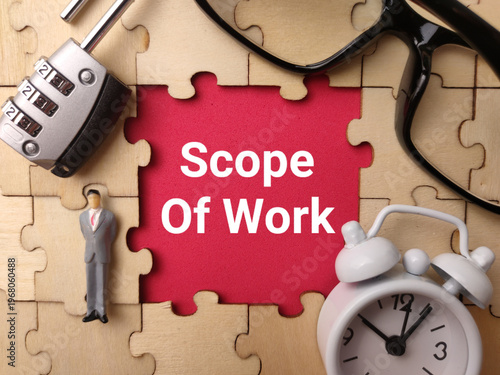 This image represents the concept of a Scope of Work, which is a fundamental document in project management